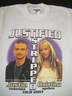 Christina Aguilera Justin Timberlake Justified & Stripped Tour 2003 T 