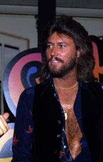 THE BEE GEES BARRY GIBB CLASSIC OPEN SHIRT PORTRAIT 35MM SLIDE 