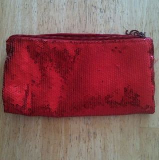 Christina Aguilera Cosmetic/Make Up Bag Red Sequin NEW