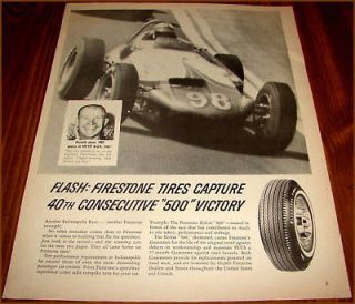 1963 PARNELLI JONES~Indy 500~Firestone Racing AD
