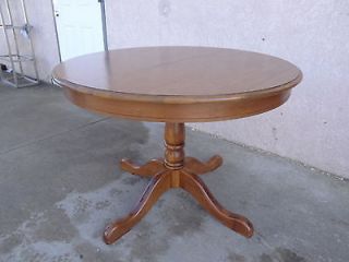 Ethan Alan Heirloom round pedestal dining table formica top
