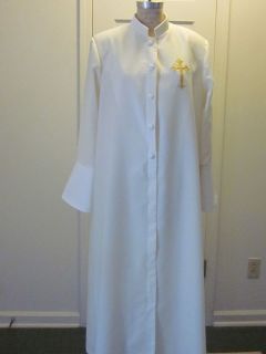 Anointed Female Ivory Clergy Robe, NEW sizes 6 to 24 (available in 
