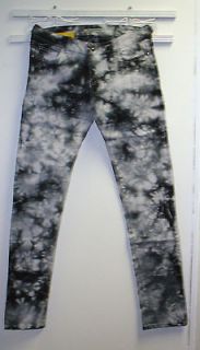 Emperial Super Skinny Stretch Denim Black&White Tie Dye Jeans Junior 