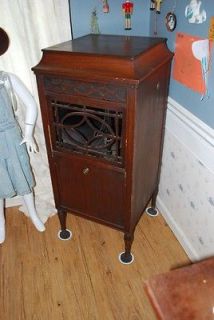 Antique phonograph Edison No 9 Diamond Disc wood Cabinet early record 