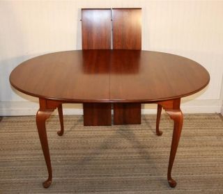   PA House Solid Cherry Queen Anne Dining Room Table w 2 Leaves
