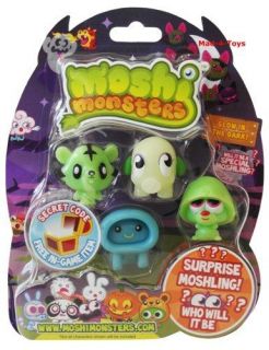 Moshi Monsters   HALLOWEEN GLOW IN THE DARK 5 FIGURE PACK   PACK A 