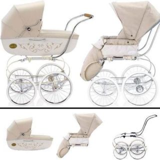 Inglesina SYSTM11VNL Classica Pram and Seat with Raincover   Vanilla