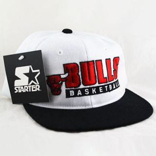 Starter Chicago Bulls Snapback Hat Vintage NBA Cap Jordan NEW