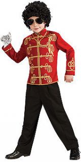 Childs Michael Jackson Halloween Costume Red Military Jacket Stage 