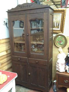 oak china cabinet antique