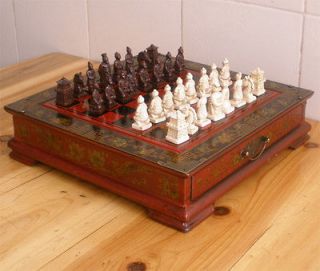 Sell one like this CHINESE CHESS PIECES 32 WOODEN COFFEE TABLE