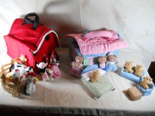 Childs Toy CarryAll,FAO Baby w Farm Animals,Playho​use w TeddyBear 