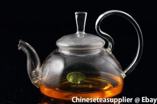 Borocilicate Rose Glass Tea Pot with Stainless Steel Insert Spout 