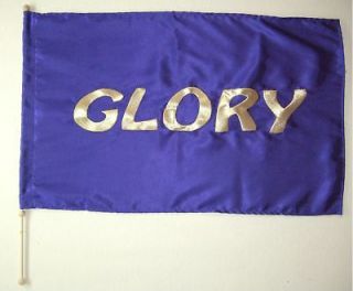Glory   Purple   Flag w Pole     Christian Worship / Warfare Dance