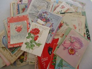 1939 Era 100+ Vintage Cards Crafting Scrapbooking Various Holidays