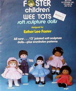 Sew Foster Children Wee Tots Soft Sculpture Dolls Patterns