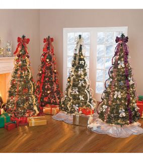 FULLY DECORATED AND LIGHTED POP UP CHRISTMAS TREE NEW