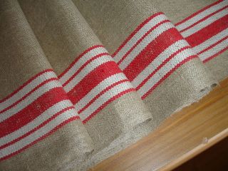European Mangle Cloth Christmas Tablecloth Red + White Stripes
