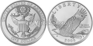 Dollar, 2008, American Bald Eagle