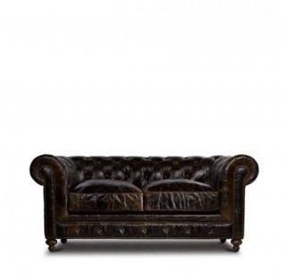 77 Cigar dark brown leather Chesterfield Sofa superb quality Hardwood 