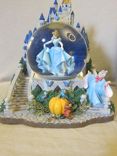 Cinderella Castle Snowglobe Musical Light Prince Charming Authentic 