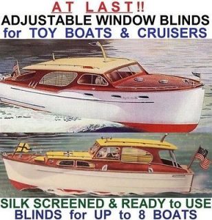 TOY BOAT WINDOW BLINDS 4 WOOD STERLING CHRIS CRAFT DUMAS IDEAL ITO 