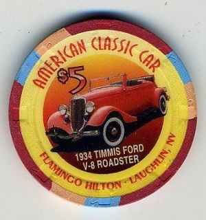 Flamingo Laughlin American Classic Car V 8 Roadster Casino Chip A+ 