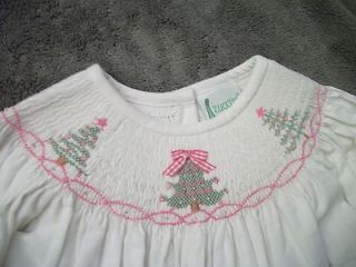 NEW SIZE 5 ZUCCINI WHITE CORDUROY HOLIDAY SMOCKED BISHOP LONG SLEEVES 