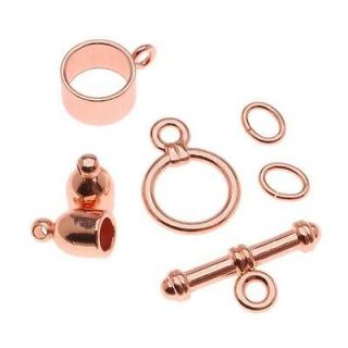 BeadSmith Copper Plated Bullet Findings Kit For Kumihimo Braids  Fits 
