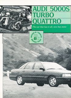 1985 Audi 5000S Turbo Quattro Classic Original Article