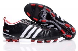 adidas adiPure IV TRX FG SOCCER CLEATS BOOTS  Black with Red and White 