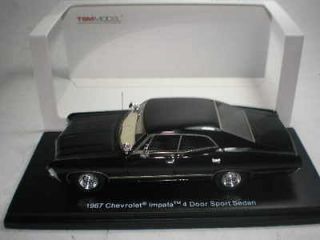 43 Truescale TSM 1967 Chevrolet Impala 4 Door Sport Sedan Black 