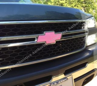 CHEVY TAHOE PINK BOWTIE GRILLE EMBLEM COVER WRAP DECAL STICKER 07 12 