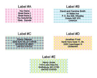 personalized address labels in Specialty Services