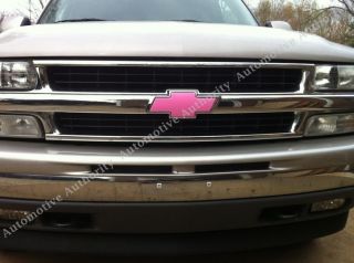 CHEVY TAHOE PINK BOWTIE GRILLE EMBLEM COVER WRAP DECAL STICKER 07 12 