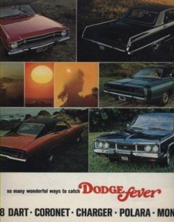 1968 Dodge Sales Brochure Book   Charger Dart RT 500 GTS Coronet 
