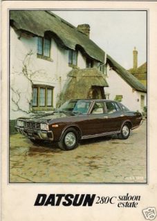 Datsun Nissan 280C Cedric 1978 80 UK Market Sales Brochure Saloon 