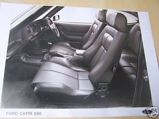 Ford CAPRI 280 leather interior   laminated poster print