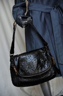 TOM FORD Black*OSTRICH FLAP OVER ZIP BAG*Handbag*1S​T CAPSULE 