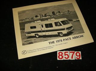 1978 Pace Arrow Motorhome Original Sales Folder 78