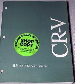 2002 Honda CR V CRV Service Shop Repair Manual DEALERSHIP BOOK 02 HUGE