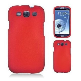 Ferrari RED Protector Cover for Samsung GALAXY S 3 III Rubberized Hard 