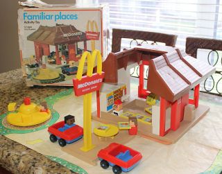 Vintage Playskool Mcdonalds Familiar Places Activity Toy w/ Box