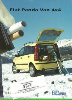 Fiat Panda 4x4 Van Italian Brochure 2005
