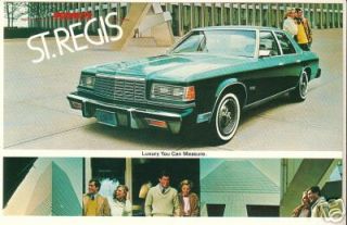 1979 79 DODGE ST. REGIS Large Dealer Postcard NOS MOPAR