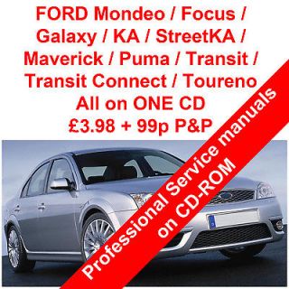 Ford Focus, Mondeo, Fiesta, CD Workshop Manual / Service Manual 