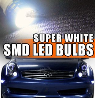 2pc White T10 Wedge 1x 1W High Power SMD LED Light Bulb 2450 2652 2921 