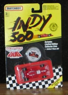 Matchbox Indy 500 A.J. Foyt 1977 Formula One car and Collector Coin 