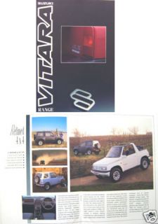 Suzuki Vitara 1.6 Soft Top Estate 1992 93 UK Brochure