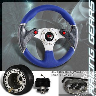   Carbon Fiber Paint Blue PVC Steering Wheel+Hub (Fits 2006 Scion xB